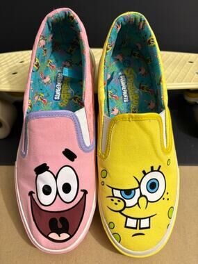 SpongeBob SquarePants Patrick Star Slip On Canvas Shoes Womens 7.5 Nickelodeon